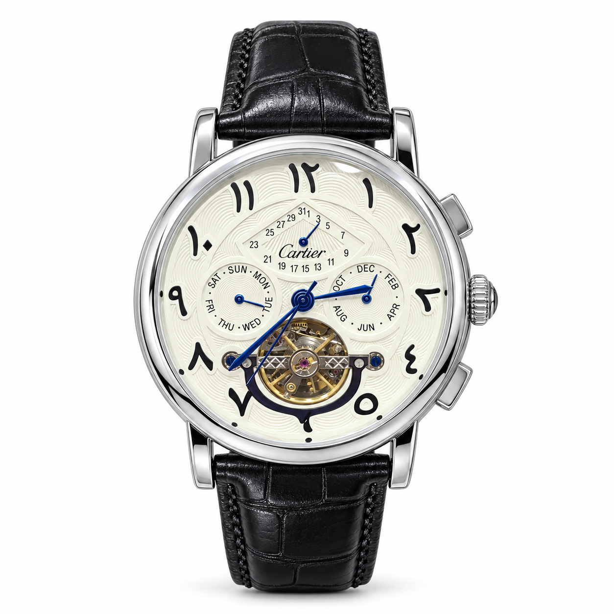 ساعة cartier رجالية جلد 645