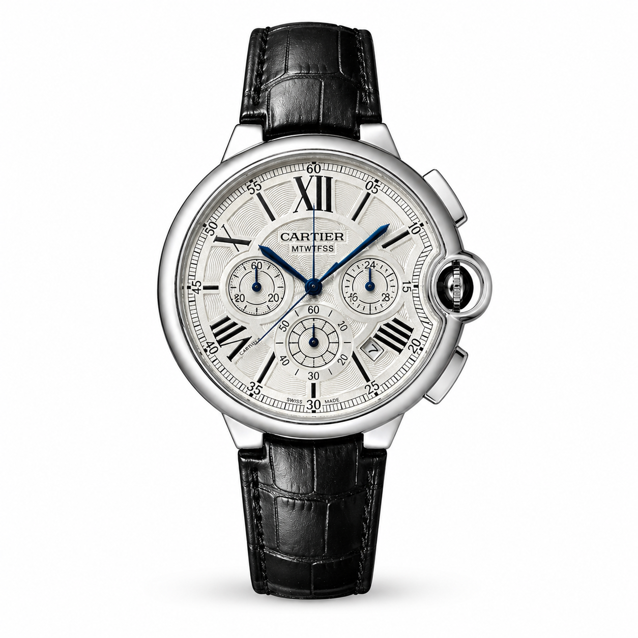 ساعة cartier رجالية جلد 464