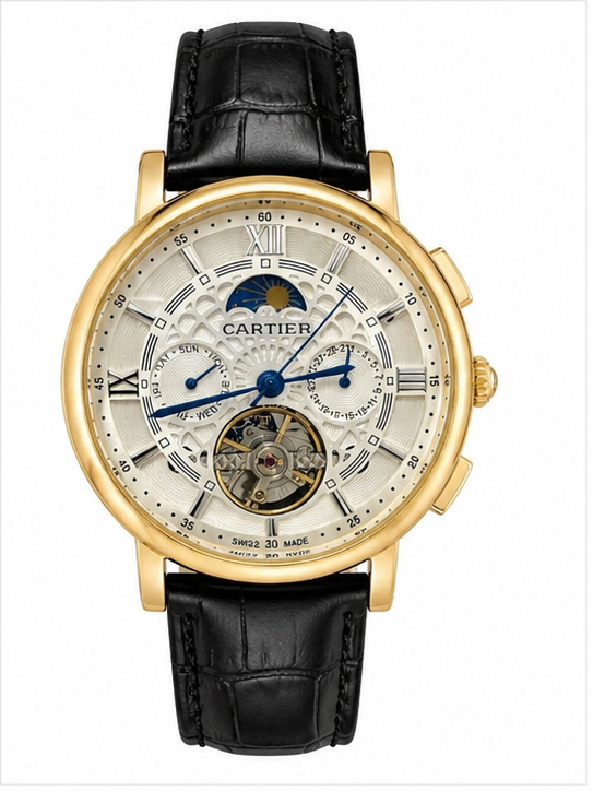 ساعة cartier رجالية جلد 158