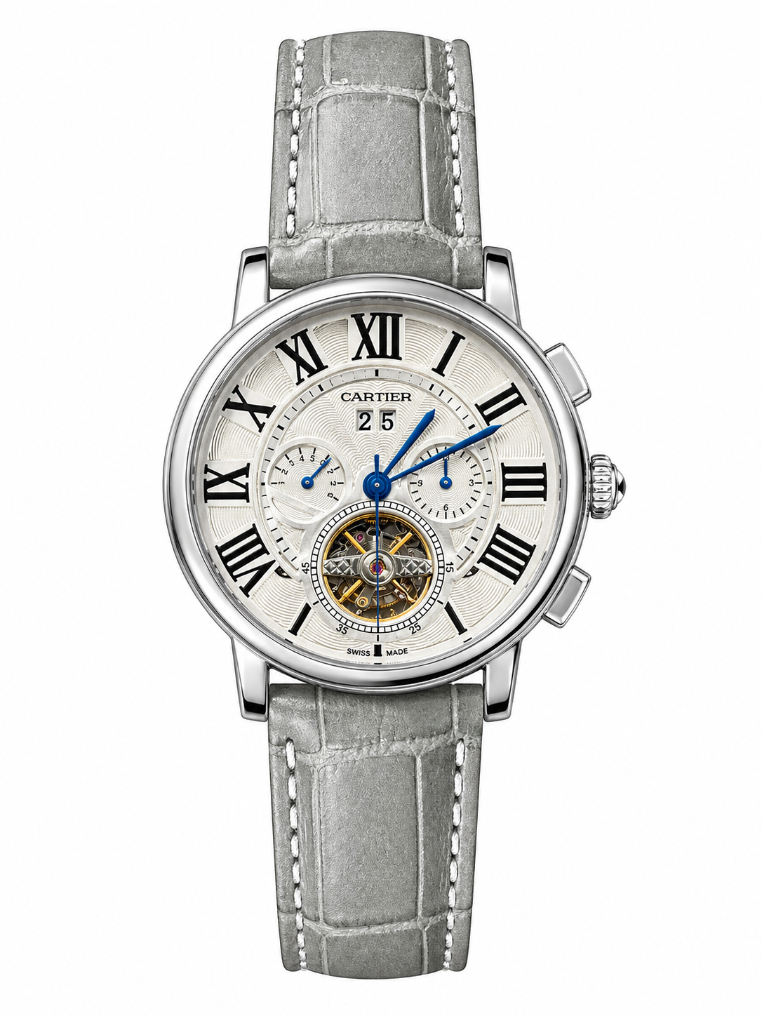 ساعة cartier رجالية جلد 434